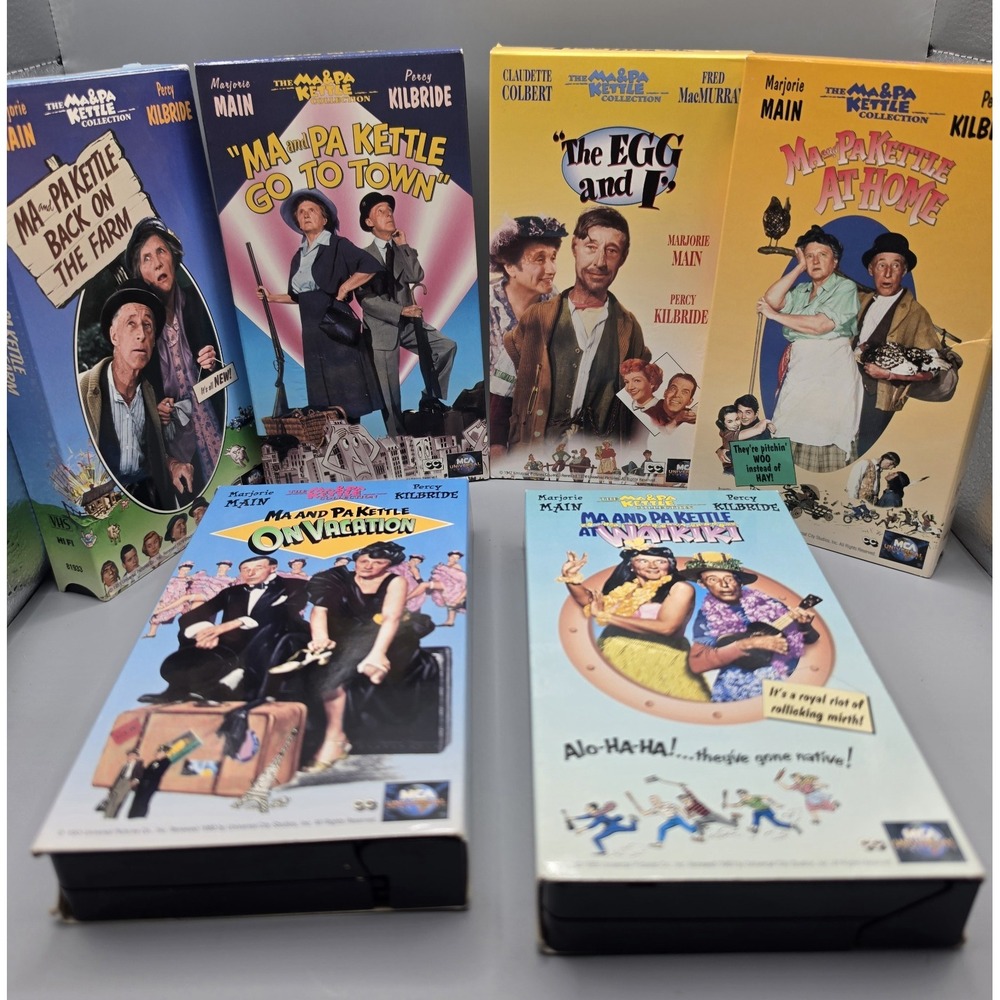 Ma & Pa Kettle VHS Collection 6 Tape Lot MCA Universal Marjorie Main Kilbride